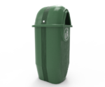 DESCRIPCIÓNLa papelera CITY DOBLE compuesta por 3 piezas (2 botes y una tapa) fabricada en polietileno de media densidad, mediante el proceso de rotomoldeo para darle mayor resistencia a impactos y evitar deformaciones.Diseñada por el escultor mexicano Miguel Ángel González.Desmontable para facilitar el vaciado.Resistencia a condiciones climáticas.Protección a los rayos U.V.La tapa tiene una ranura de 15.3 X 20.2 cm. que evita el deposito de bolsas de mayor volumen a su capacidad y evita que la lluvia se introduzca en la papelera.Desmontable para facilitar el vaciado.Tapa abatible sujeta por una bisagra.Sistema de cerradura.Placa interna para atornillar y fijar al piso.FUNCIONALIDADLa papelera es ideal para usarse en exteriores e interiores y en la separación de residuos.Se utiliza para depositar basura, ayudando al reciclaje, al medio ambiente y a mantener limpios los espacios públicos.CARACTERÍSTICASCAPACIDAD: 450 Lts.COLORES: Cuerpo Verde; Tapas: Negras.MEDIDAS:Largo inferior: 86.0 cm.Largo superior: 53.5.0 cm.Alto total: 105.0 cm.