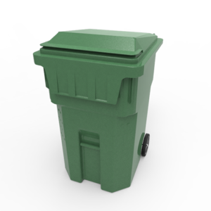 DESCRIPCIÓNFabricado en polietileno de alta densidad 100% virgen, por un proceso de inyección.Cuerpo cónico, formas redondeadas y lisas.Paredes mas gruesas mucho mayores que las que se utilizan regularmente.Sin rebordes, impurezas, rebabas o rugosidades, lo que facilita el vaciado y la limpieza.Con traslape, para el cierre hermético. Asas para el movimiento del contenedor y para la apertura de la tapa.Dos ruedas de 200mm. de diámetro, en goma sólida especial para neumáticos y llantas en polietileno; el eje de acero inoxidable macizo de 2.2 cm de diámetro.Extrema durabilidad y resistencia contra los choques, agresiones químicas, ambientales, grandes variaciones de temperatura.FUNCIONALIDADEstabilidad en vacío contra vientos de hasta 6Okm/ph. gracias a la relación entre ancho, alto y distribución del peso.Diseño mejorado de la tapa: oculta el interior y evita olores.El vaciado puede ser por cualquier sistema de elevación.CARACTERÍSTICASCOLOR: Verde, Gris.CAPACIDAD: 360 LtsPESO: 22/2 kg. aprox.MEDIDAS:LARGO: 85.3 cmANCHO: 67.0 cmALTO: 118.1 cm