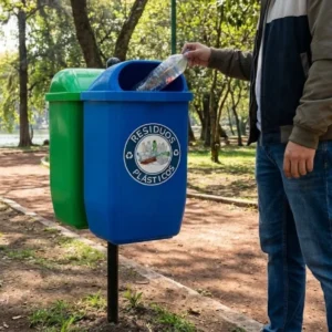Botes de basura orgánica e inorgánica