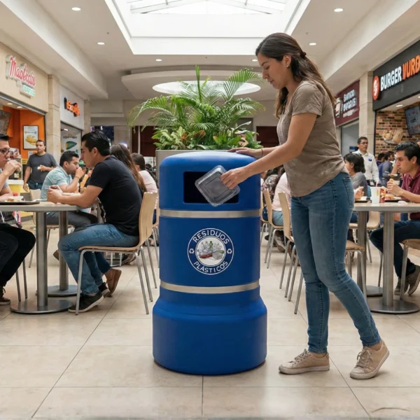 Botes de basura para plazas comerciales