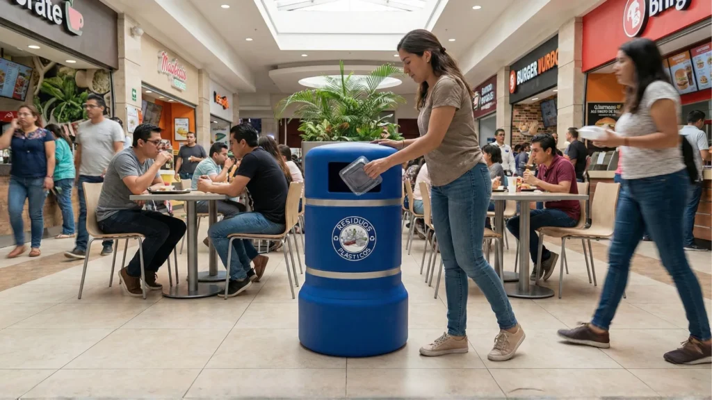 Botes de basura para plazas comerciales