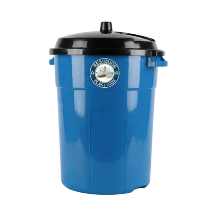 Bote de basura azul