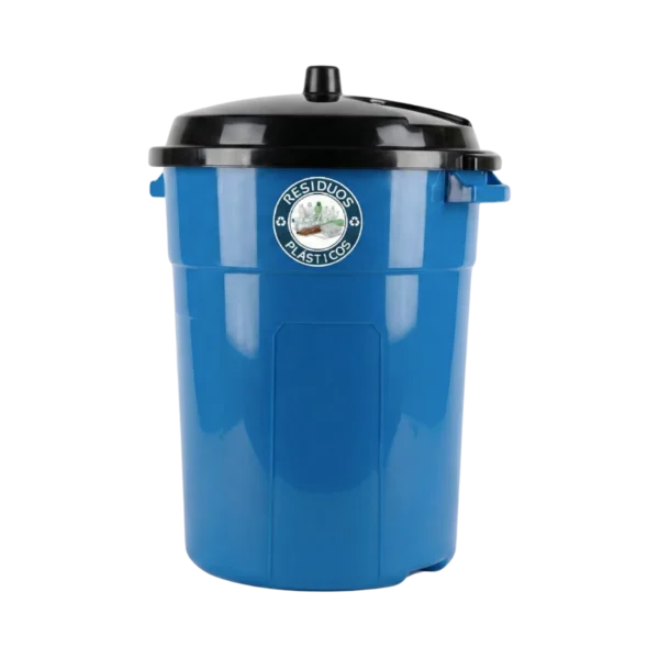 Bote de basura azul