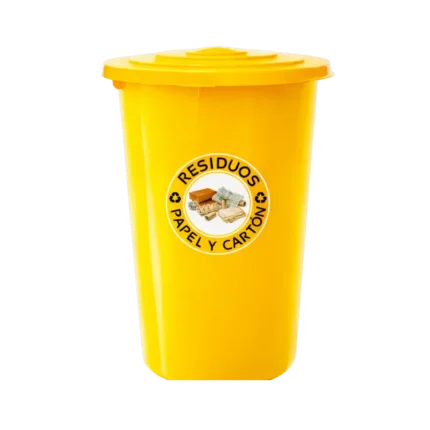 Bote de basura grande con tapa