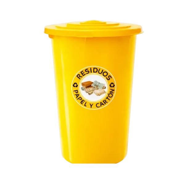 Bote de basura grande con tapa