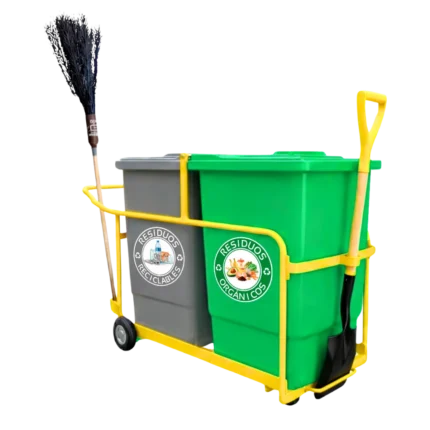 Carro recolector de basura plástico