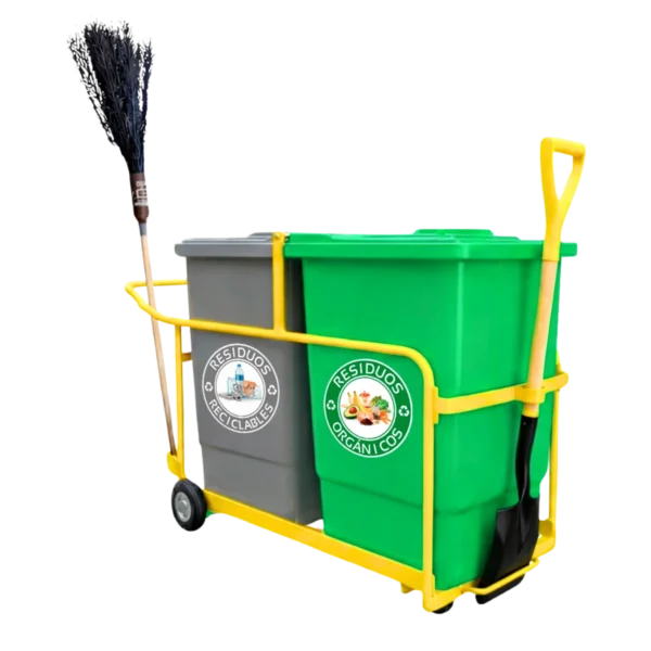 Carro recolector de basura plástico