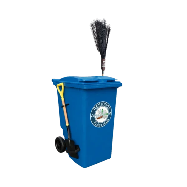 Bote de basura con ruedas