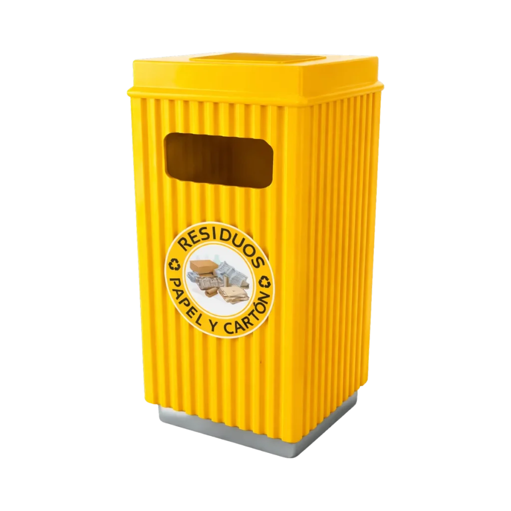 Bote de basura con cenicero