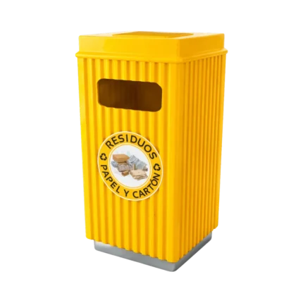 Bote de basura con cenicero