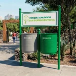 Botes de basura para parques