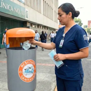 Botes de basura en la calle