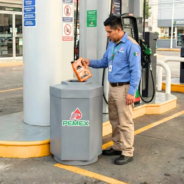 Botes de basura para gasolineras