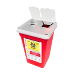 Bote rojo para agujas