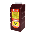 Bote rojo para punzocortantes