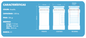 Recipiente hermético amarillo - Imagen 2