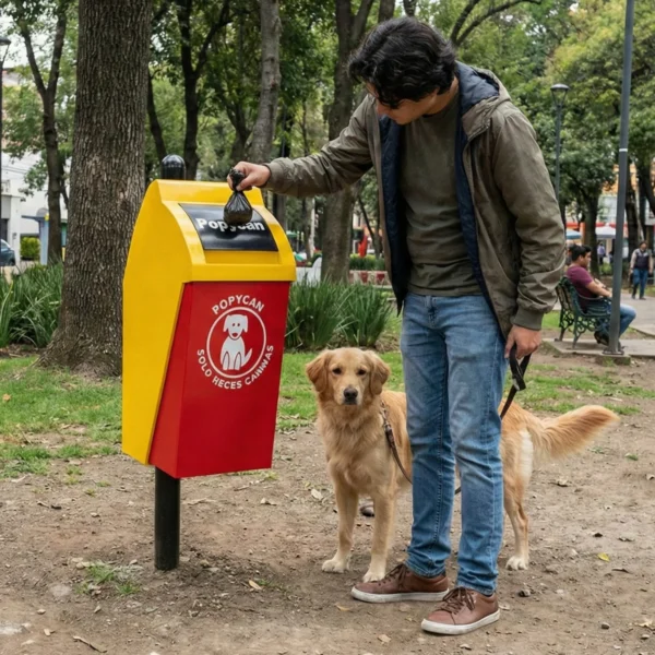 Papelera para desechos caninos