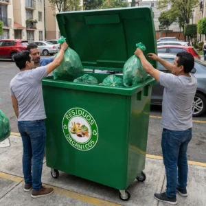 Contenedores de basura con ruedas