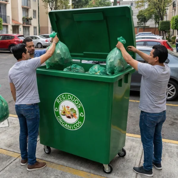 Contenedores de basura con ruedas