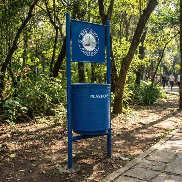 Botes de basura parques