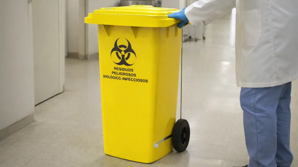 Contenedor amarillo RPBI