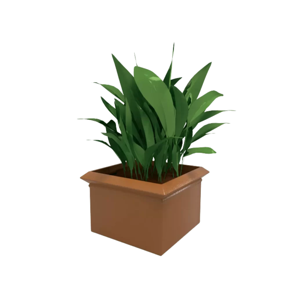 Macetas cuadradas de plástico