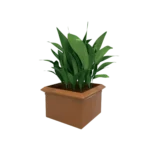 Macetas cuadradas de plástico