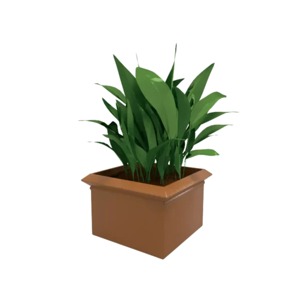 Macetas cuadradas de plástico