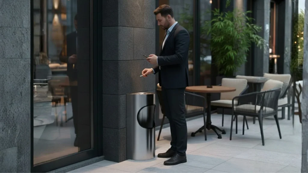 Cenicero pared exterior