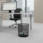 Cesto de basura metálico