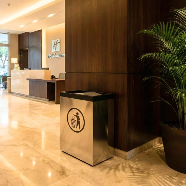 Contenedores de basura metálicos