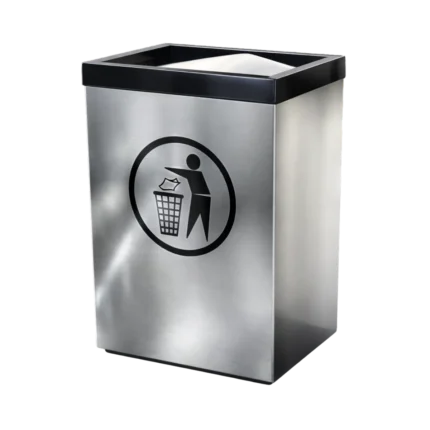 Contenedores de basura metálicos