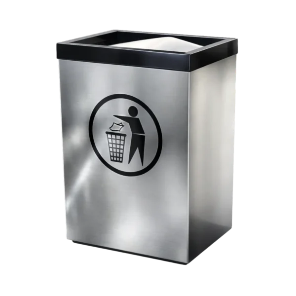 Contenedores de basura metálicos