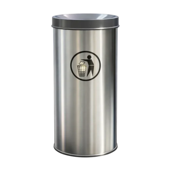 Contenedores de basura de metal
