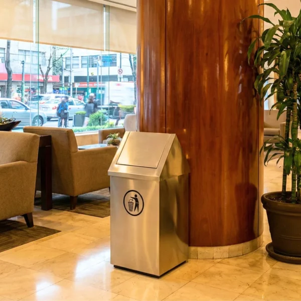 Contenedor de acero inoxidable con tapa