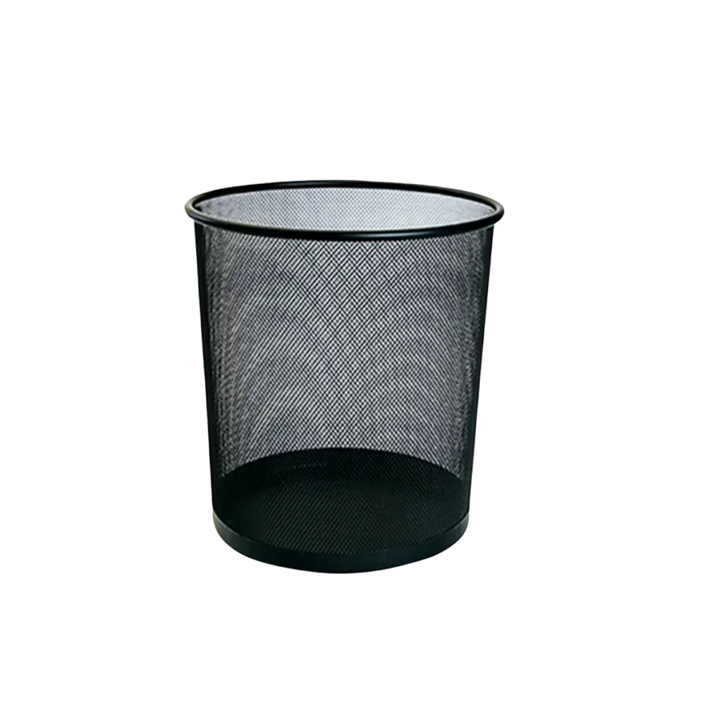Cesto de basura metálico