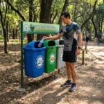 Bote de basura triple