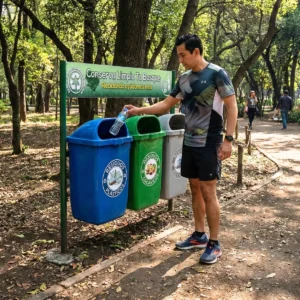 Bote de basura triple