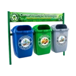 Bote de basura triple