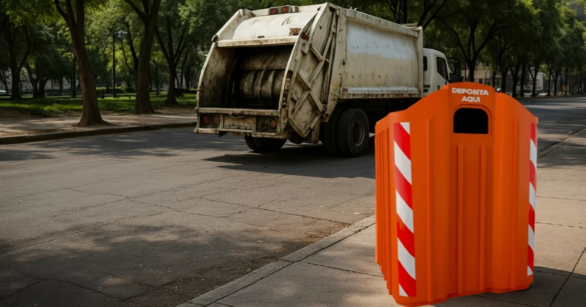 Islas de reciclaje Contenedores de plástico