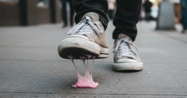 Pisar chicle en el suelo Chicle tirado en la calle daña el medio ambiente Por que tirar el chicle al suelo es malo Contenedor para chicles Contenedor para chicles usados Impacto del chicle en el medio ambiente