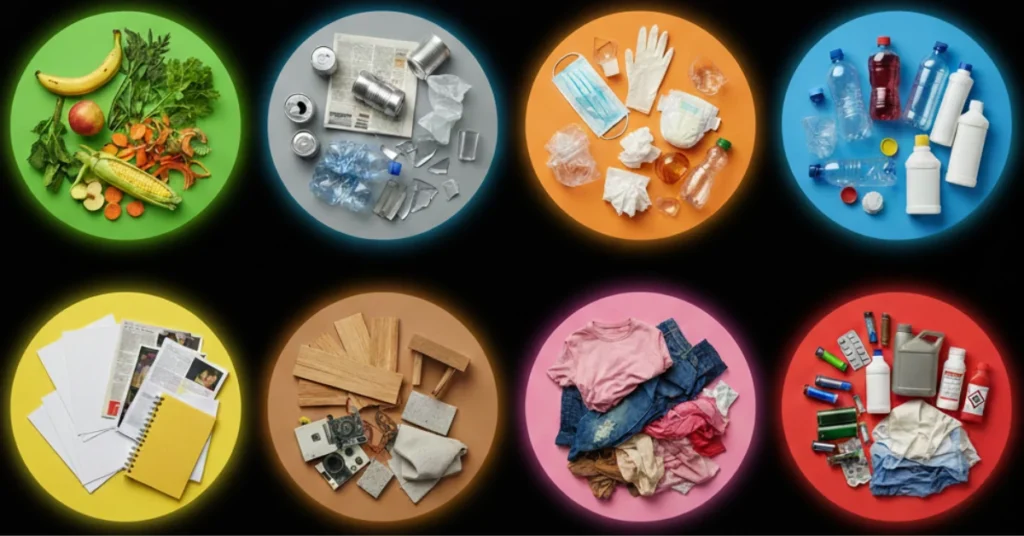 Separación de basura en Ciudad de México/Estado Colores para separar la basura Centros de reciclaje cerca de mí Qué hacer con las pilas y electrónicos Cómo hacer composta casera Días de recolección de basura Orgánico / Inorgánico Ejemplos de basura inorgánica no reciclable Estadísticas de reciclaje de PET en México