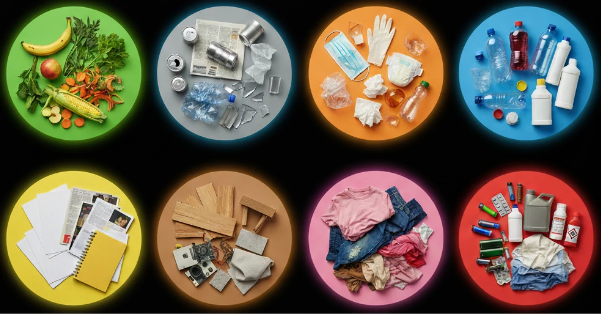 Separación de basura en Ciudad de México/Estado Colores para separar la basura Centros de reciclaje cerca de mí Qué hacer con las pilas y electrónicos Cómo hacer composta casera Días de recolección de basura Orgánico / Inorgánico Ejemplos de basura inorgánica no reciclable Estadísticas de reciclaje de PET en México