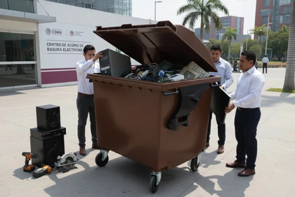 Centro de acopio donde se entregan equipos electrónicos siguiendo los lineamientos de la NADF-019-AMBT-2018.