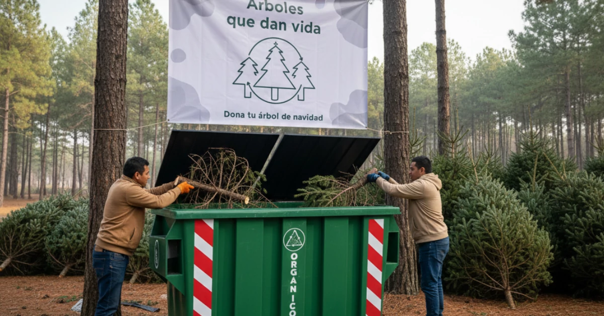 centros de acopio arboles de navidad CDMX donde tirar árbol de navidad programa árbol por árbol tu ciudad reverdece campaña árboles que dan vida donde reciclar pinos navideños en Guadalajara acopio de arboles de navidad estado de México que hacer con un árbol de navidad seco recolección de pinos naturales monterrey