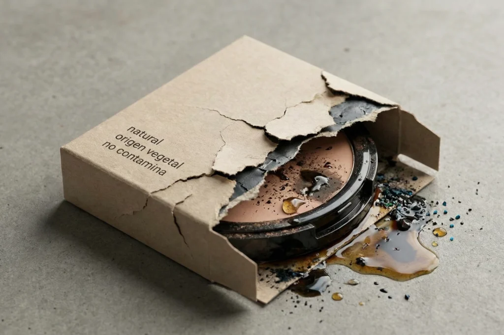 Greenwashing en productos de maquillaje que prometen ser naturales mientras esconden impactos contaminantes