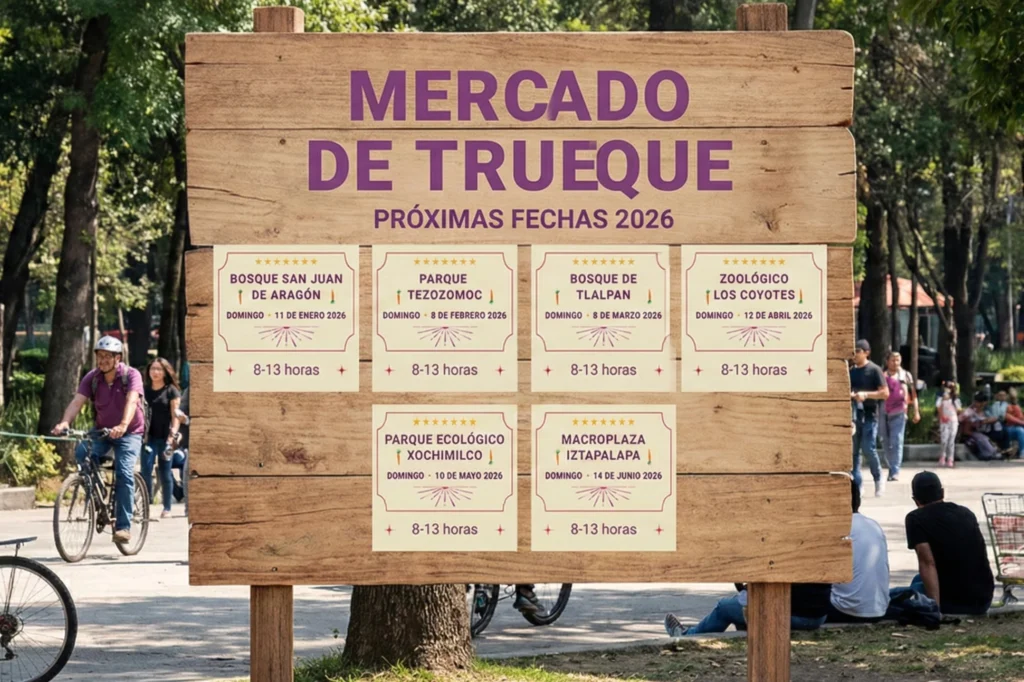 jornada y fechas de intercambio de residuos reciclables por alimentos en espacios públicos de la CDMX para el 2026